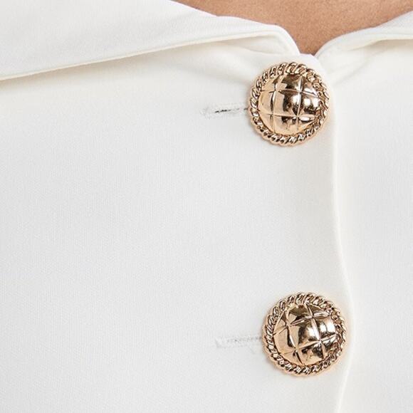 endless rose Stretched Off Shoulder Blazer Top - Picture 4 of 4